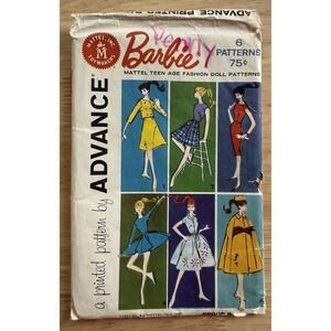 Barbie ADVANCE Mattel‎ Original 1961 Wardrobe Pattern (6) Group B Uncut FF